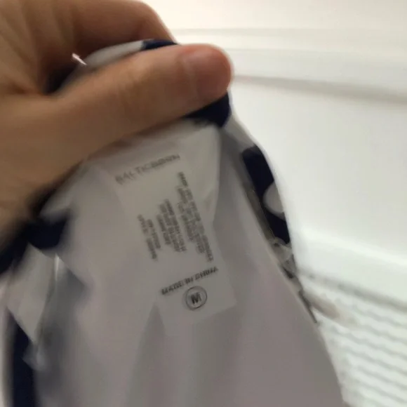 NWT Baltic Born Bali One Shoulder Bikini Top ONLY in Navy and White Size Medium - Picture 12 of 12